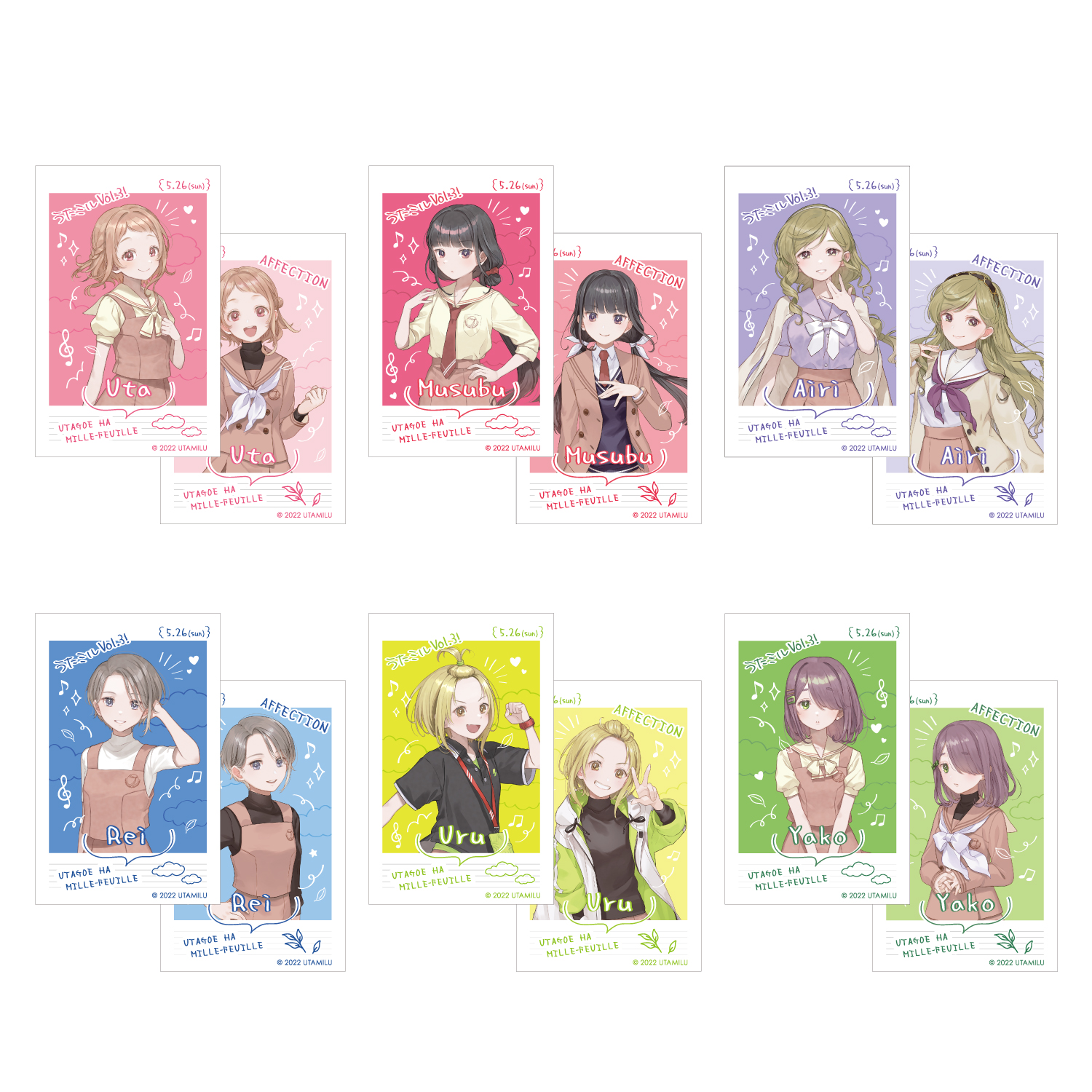 うたミルイベント Vol.3 ～AFFECTION～」物販情報を公開！ | NEWS 